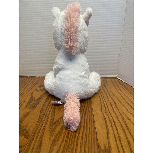 Goffa Unicorn Plush Soft Stuffed Animal White Fur with pink Sparkle Horn Preown - Picture 5 of 8